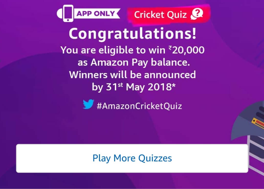 amazon app only cricket contest with answers